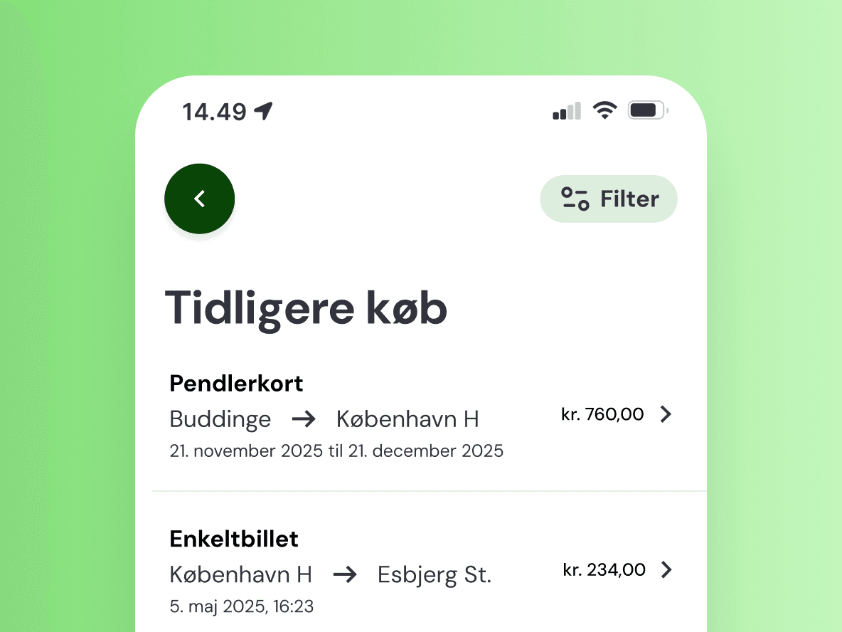 Genkøb og historik copy and media image